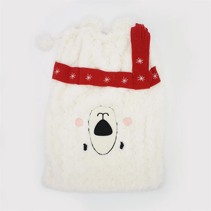 Medias navideñas de oso blanco